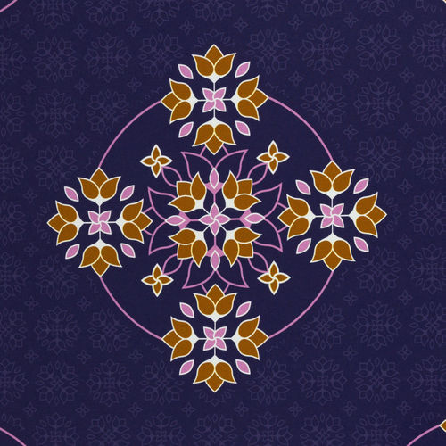 Big floral Ornaments-digitrikoo,violetti